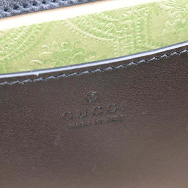 GUCCI GG Marmont Mini Leather Shoulder Bag Black 446744