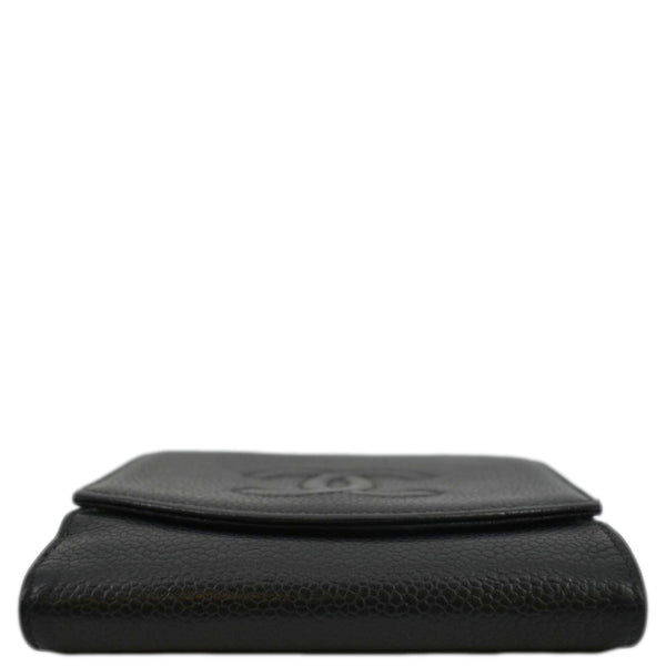 CHANEL Timeless CC Flap Caviar Leather Wallet Black