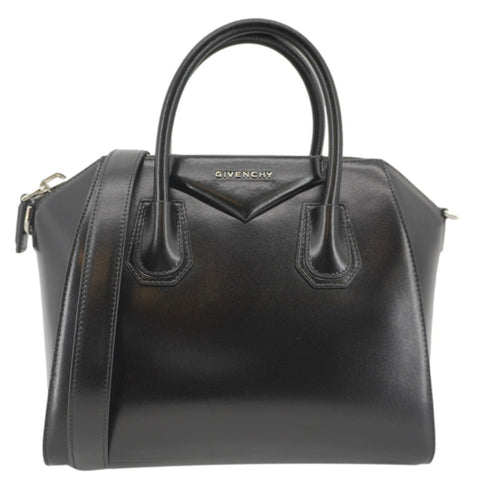 GIVENCHY Antigona Small Leather Satchel Shoulder Bag Black