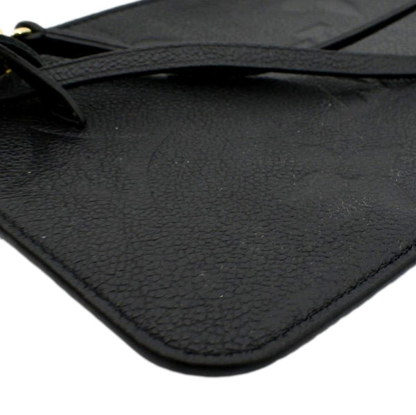 LOUIS VUITTON Empreinte Monogram Neverfull MM Pochette Wristlet Pouch Black