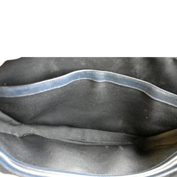 CELINE Grained Calfskin Leather Crossbody Briefcase Bag Navy Blue