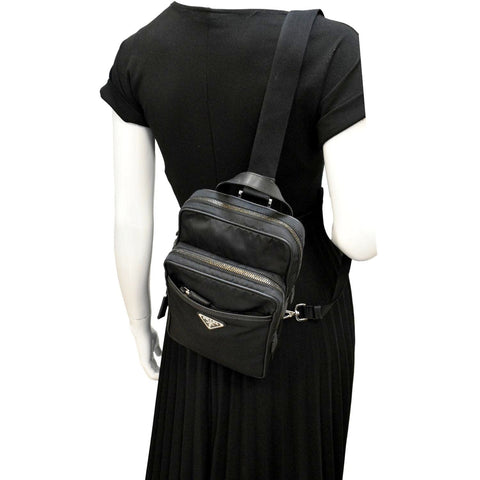 PRADA 2vz026 Nylon Backpack Bag Black