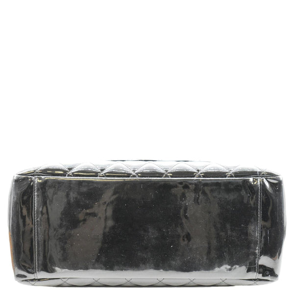 CHANEL Grand Shopping Patent Leather GST Tote Bag Black