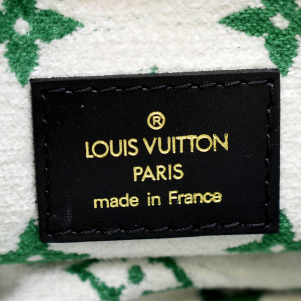 LOUIS VUITTON Onthego PM Monogram Velvet Tote Shoulder Bag Green