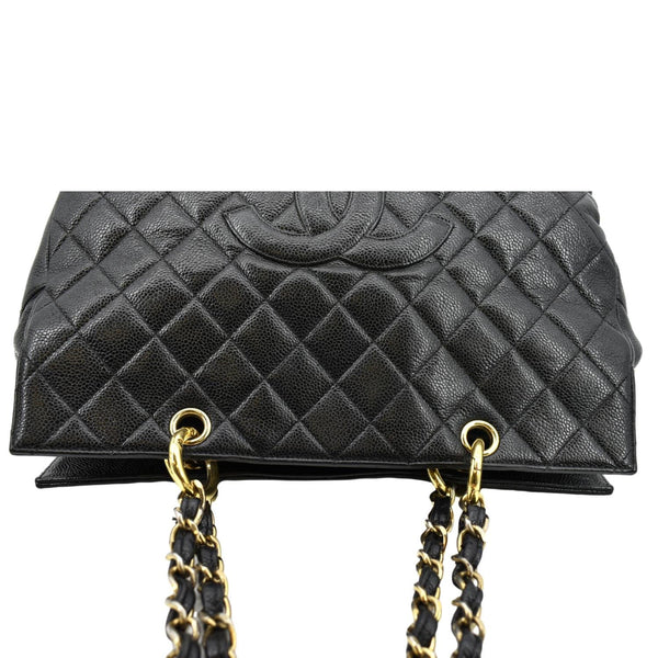 CHANEL Grand Shopping Caviar Leather GST Tote Bag Black