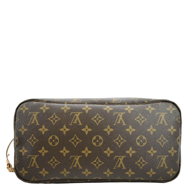 LOUIS VUITTON Neverfull MM Monogram Canvas Tote Bag Brown