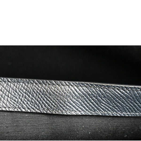 CELINE Grained Calfskin Leather Crossbody Briefcase Bag Navy Blue