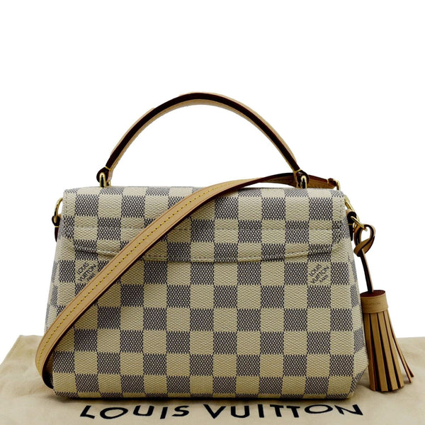 LOUIS VUITTON Croisette Damier Azur Satchel Crossbody Bag White