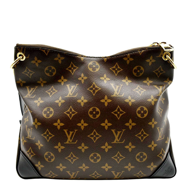 LOUIS VUITTON Odeon NM MM Monogram Canvas Shoulder Bag Black/Brown