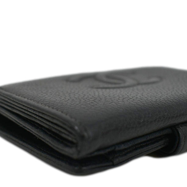 CHANEL Timeless CC Flap Caviar Leather Wallet Black