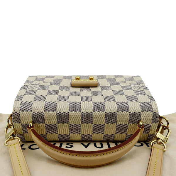 LOUIS VUITTON Croisette Damier Azur Satchel Crossbody Bag White