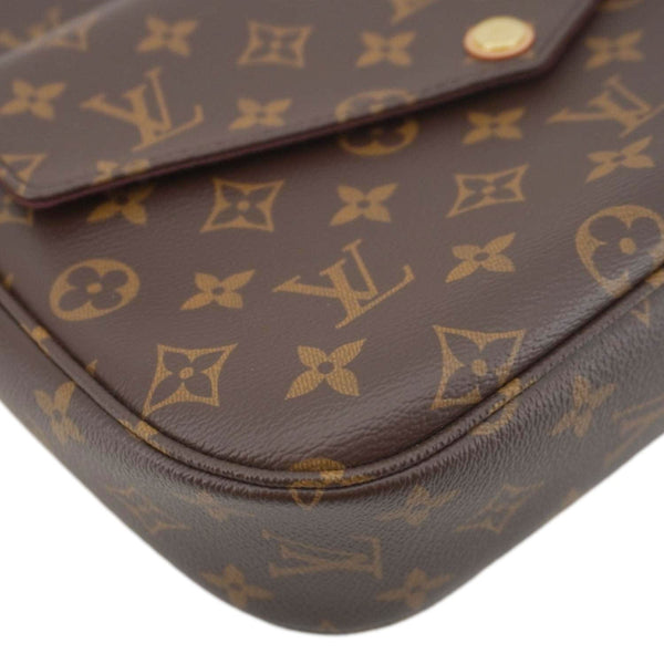 LOUIS VUITTON Mabillon Monogram Canvas Shoulder Crossbody Bag Brown
