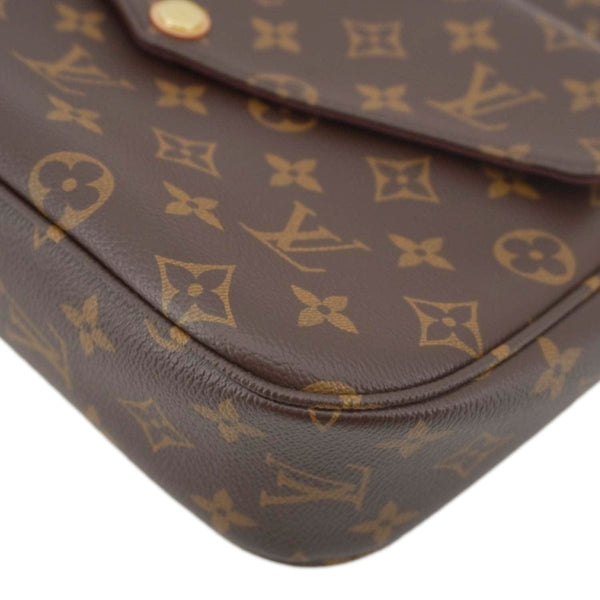 LOUIS VUITTON Mabillon Monogram Canvas Shoulder Crossbody Bag Brown