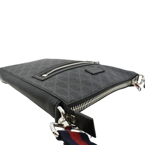 GUCCI GG Supreme Canvas Square Messenger Bag Black 474137