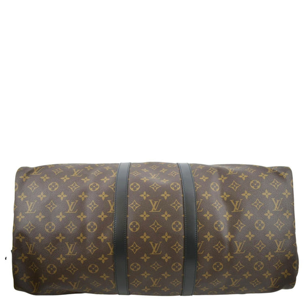 LOUIS VUITTON Keepall 55 Bandouliere Monogram Canvas Travel Bag Brown
