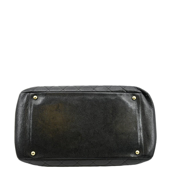 CHANEL Grand Shopping Caviar Leather GST Tote Bag Black