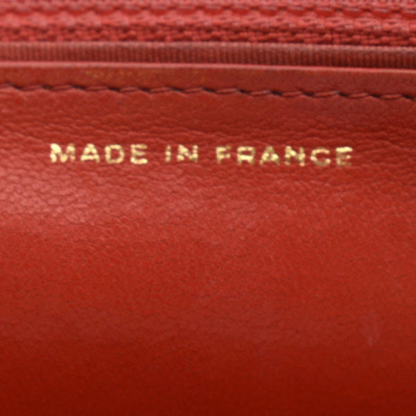 CHANEL Boy Woc Quilted Calfskin Leather Wallet On Chain Clutch Bag Red