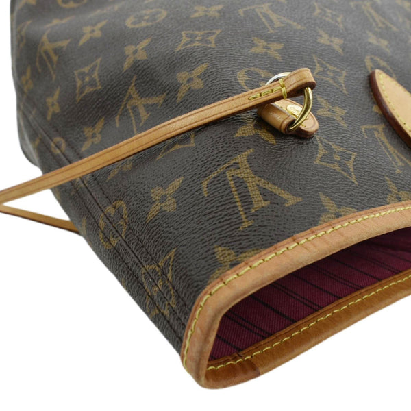 LOUIS VUITTON Neverfull MM Monogram Canvas Tote Bag Brown