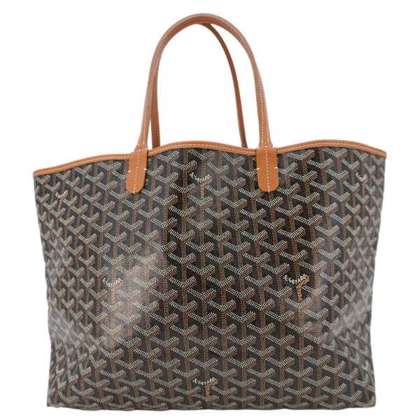 GOYARD Saint Louis Canvas Tote Shoulder Bag Brown