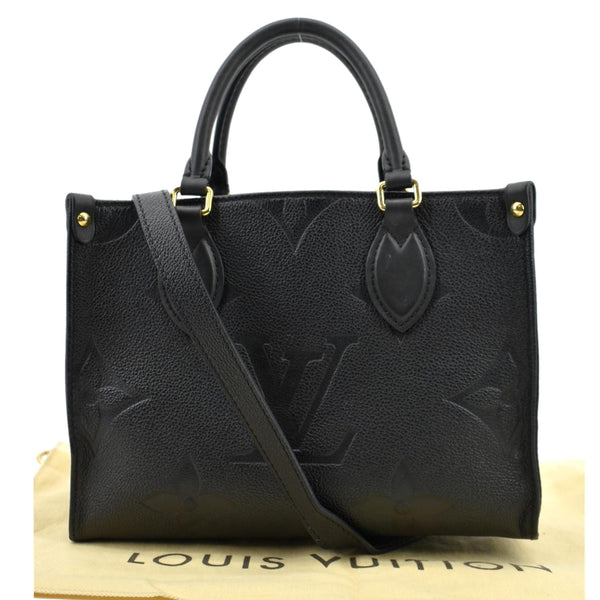 LOUIS VUITTON Onthego PM Monogram Empreinte Tote Shoulder Bag Black