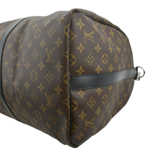 LOUIS VUITTON Keepall 55 Bandouliere Monogram Canvas Travel Bag Brown