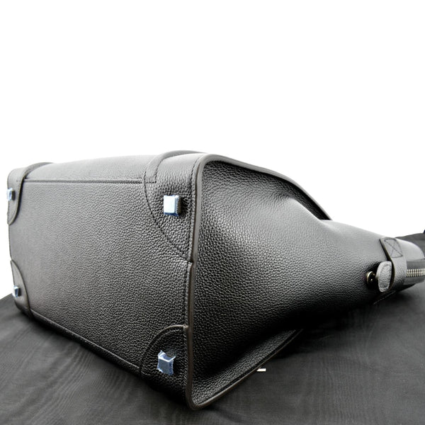 CELINE Drummed Mini Luggage Calfskin Leather Tote Bag Black