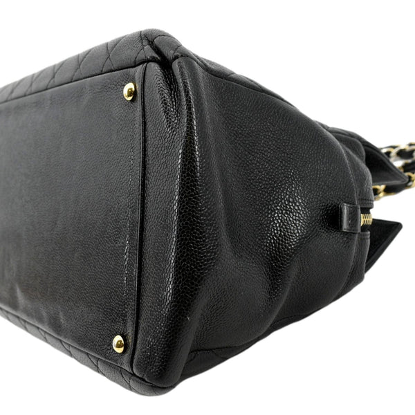 CHANEL Grand Shopping Caviar Leather GST Tote Bag Black
