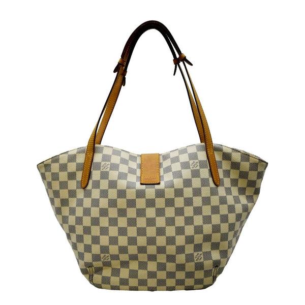 LOUIS VUITTON Salina PM Damier Azur Shoulder Bag White