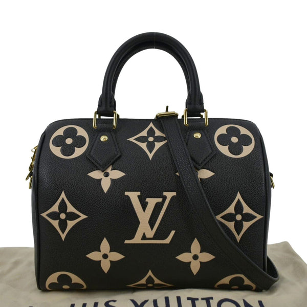 LOUIS VUITTON Speedy 25 Bandouliere Monogram Empreinte Leather Crossbody Bag Bicolor
