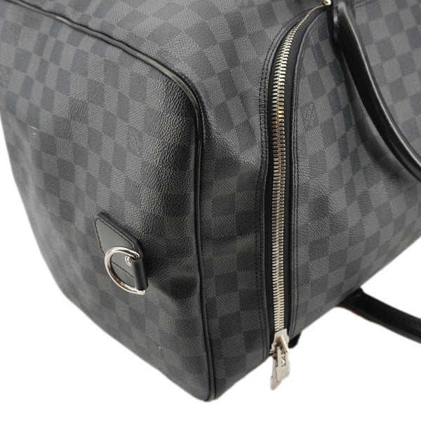 LOUIS VUITTON Roadster Damier Graphite Travel Bag Black