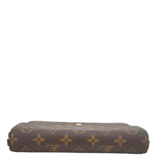 LOUIS VUITTON Felicie Pochette Monogram Canvas Crossbody Bag Brown