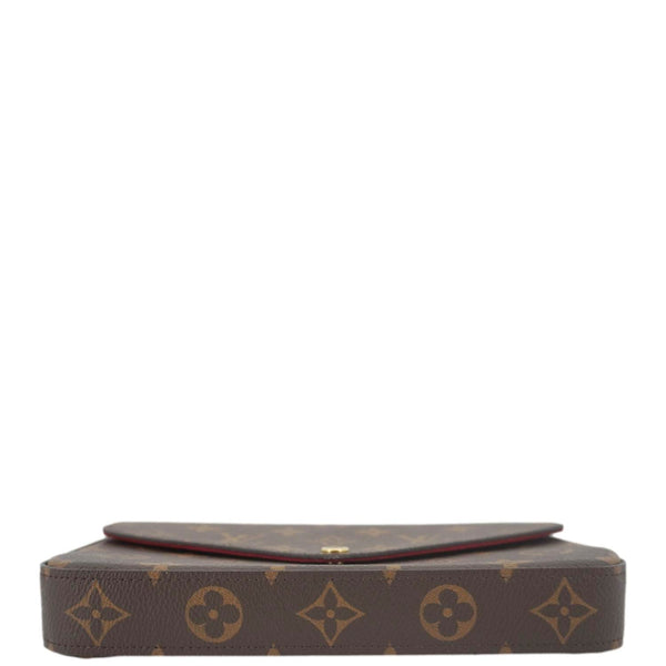 LOUIS VUITTON Felicie Pochette Monogram Canvas Crossbody Bag Brown
