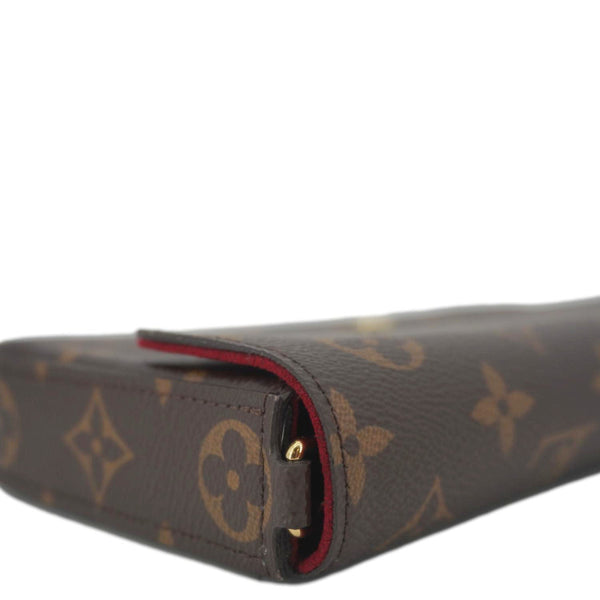 LOUIS VUITTON Felicie Pochette Monogram Canvas Crossbody Bag Brown