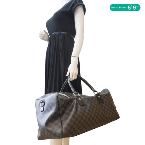 LOUIS VUITTON Roadster Damier Graphite Travel Bag Black
