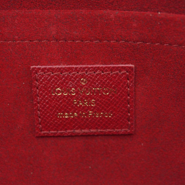 LOUIS VUITTON Felicie Pochette Monogram Canvas Crossbody Bag Brown