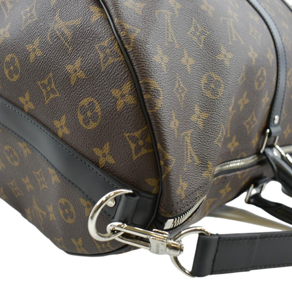 LOUIS VUITTON Keepall 55 Bandouliere Monogram Canvas Travel Bag Brown