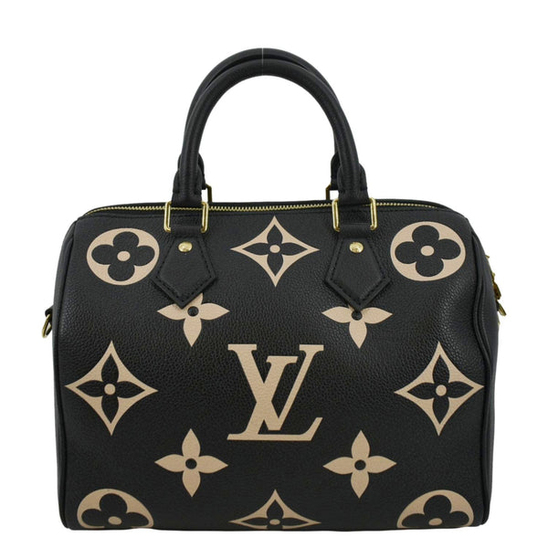 LOUIS VUITTON Speedy 25 Bandouliere Monogram Empreinte Leather Crossbody Bag Bicolor