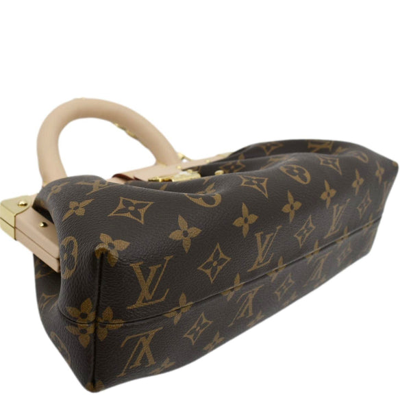 LOUIS VUITTON Monogram Canvas Clutch Shoulder Bag Brown