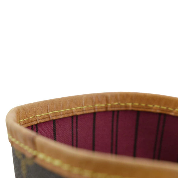 LOUIS VUITTON Neverfull MM Monogram Canvas Tote Bag Brown