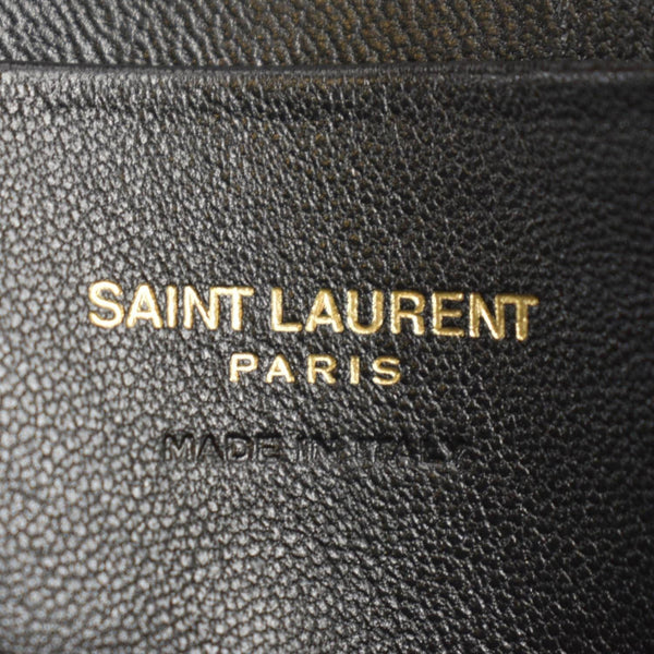 YVES SAINT LAURENT Lou Chevron Leather Camera Crossbody Bag Black