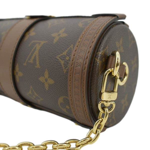 LOUIS VUITTON Papillon Trunk Monogram Canvas Satchel Bag Brown