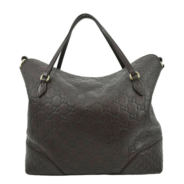 GUCCI Bree Medium Leather Top Handle Shoulder Bag Dark Brown 353120