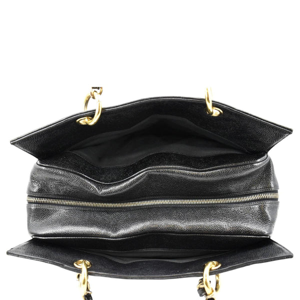 CHANEL Grand Shopping Caviar Leather GST Tote Bag Black