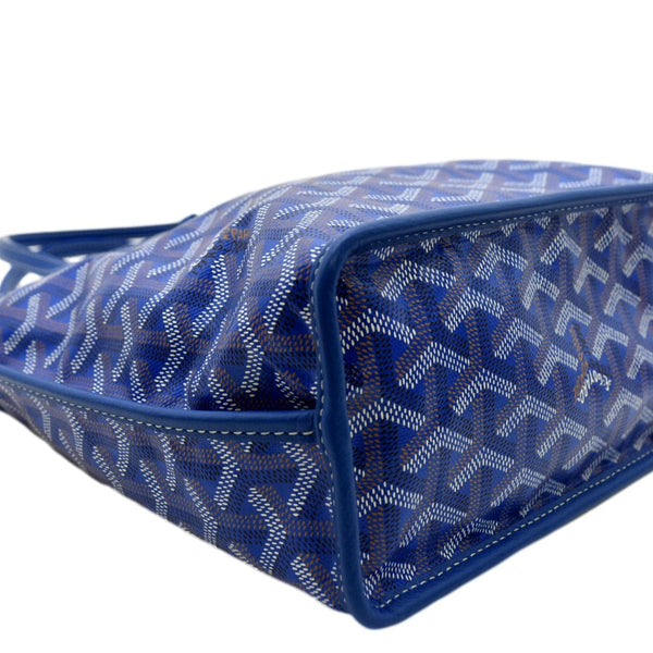 GOYARD Anjou Mini Goyardine Canvas Shoulder Bag Blue