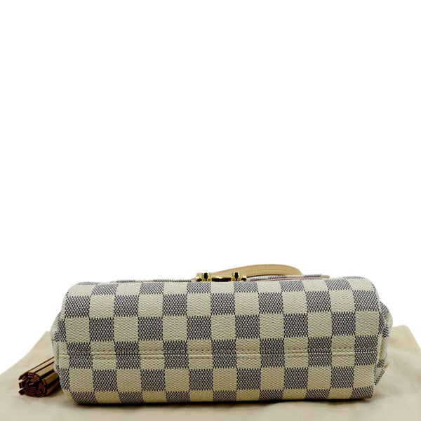 LOUIS VUITTON Croisette Damier Azur Satchel Crossbody Bag White