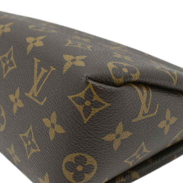 LOUIS VUITTON Monogram Canvas Pouch Cherry Red lower left corener look
