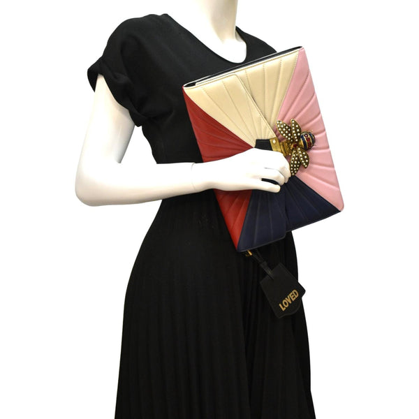 GUCCI Queen Margaret Matelasse Leather Clutch Bag Multiple color