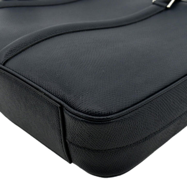 CELINE Grained Calfskin Leather Crossbody Briefcase Bag Navy Blue