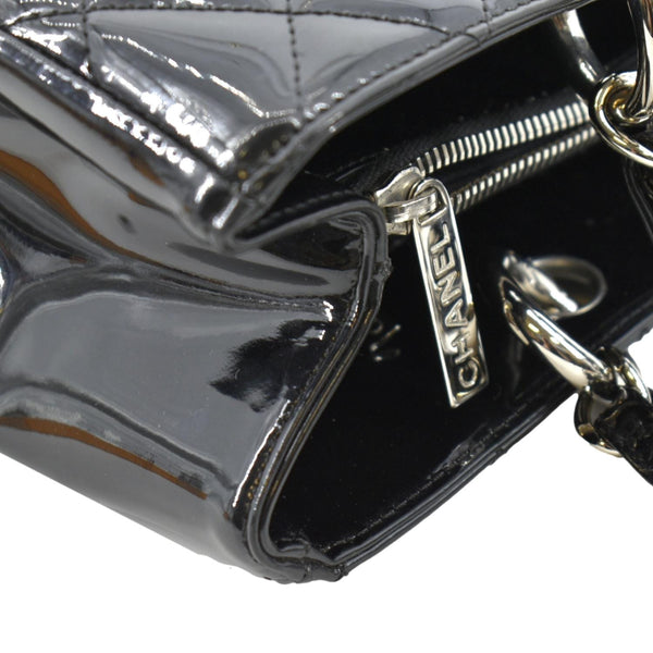 CHANEL Grand Shopping Patent Leather GST Tote Bag Black