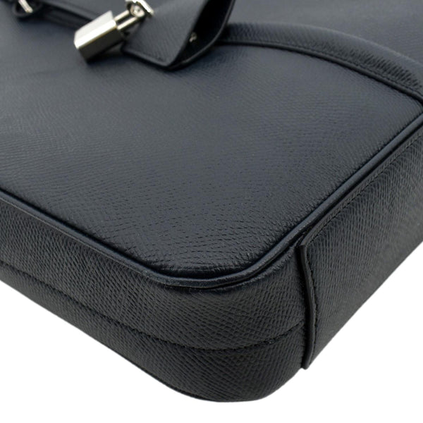 CELINE Grained Calfskin Leather Crossbody Briefcase Bag Navy Blue